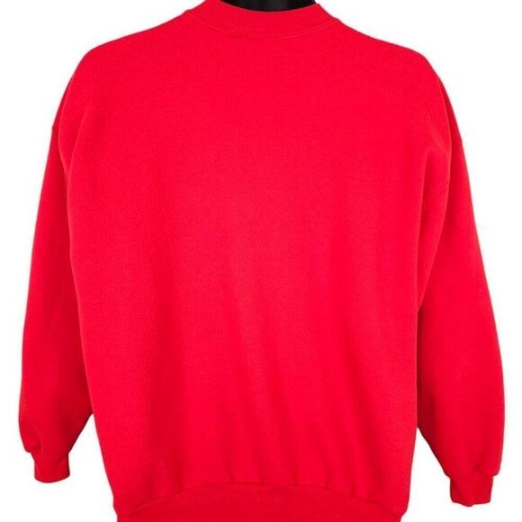 Vintage God Bless America Sweatshirt Mens Size Large Red 90s American Flag - Picture 3 of 5